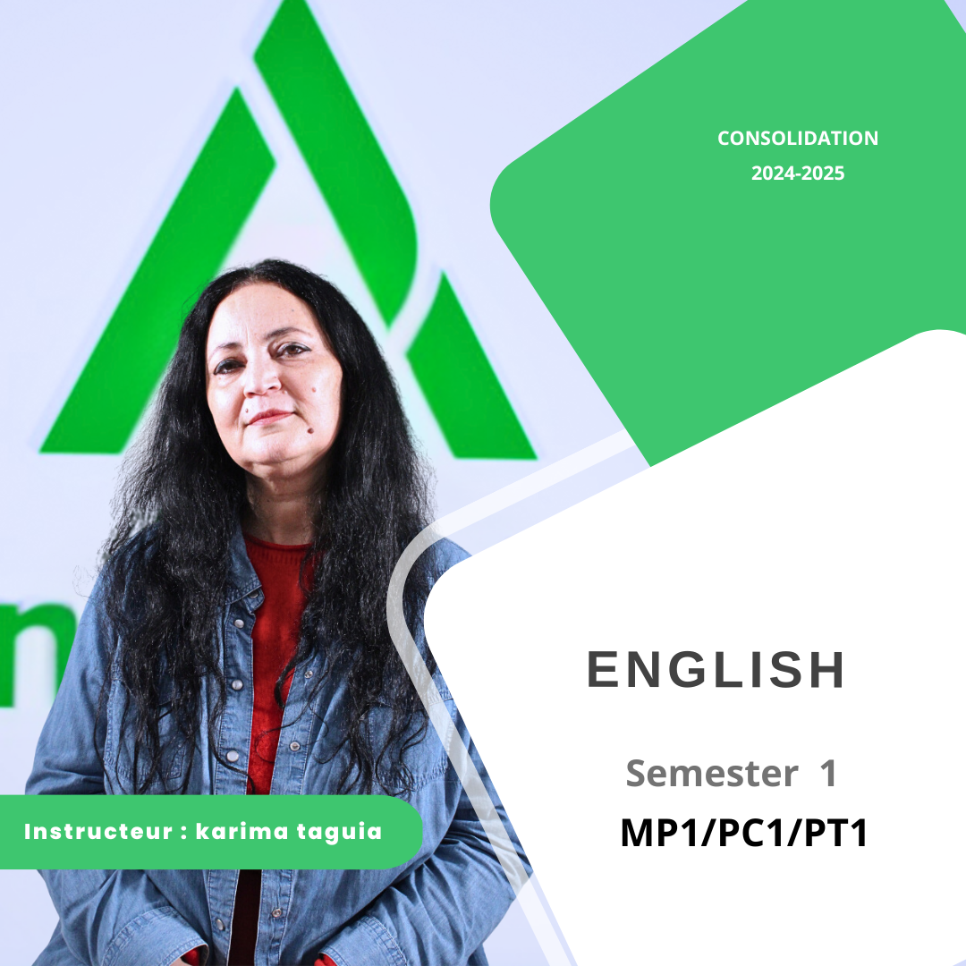 English semester 1 (MP1,PC1,PT1)